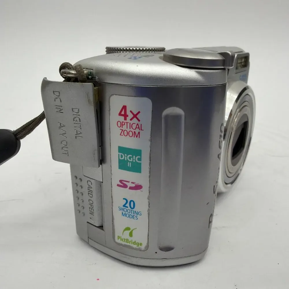 Canon PowerShot A610 PC1146 5.0MP Silver Digital Camera For Parts Repair